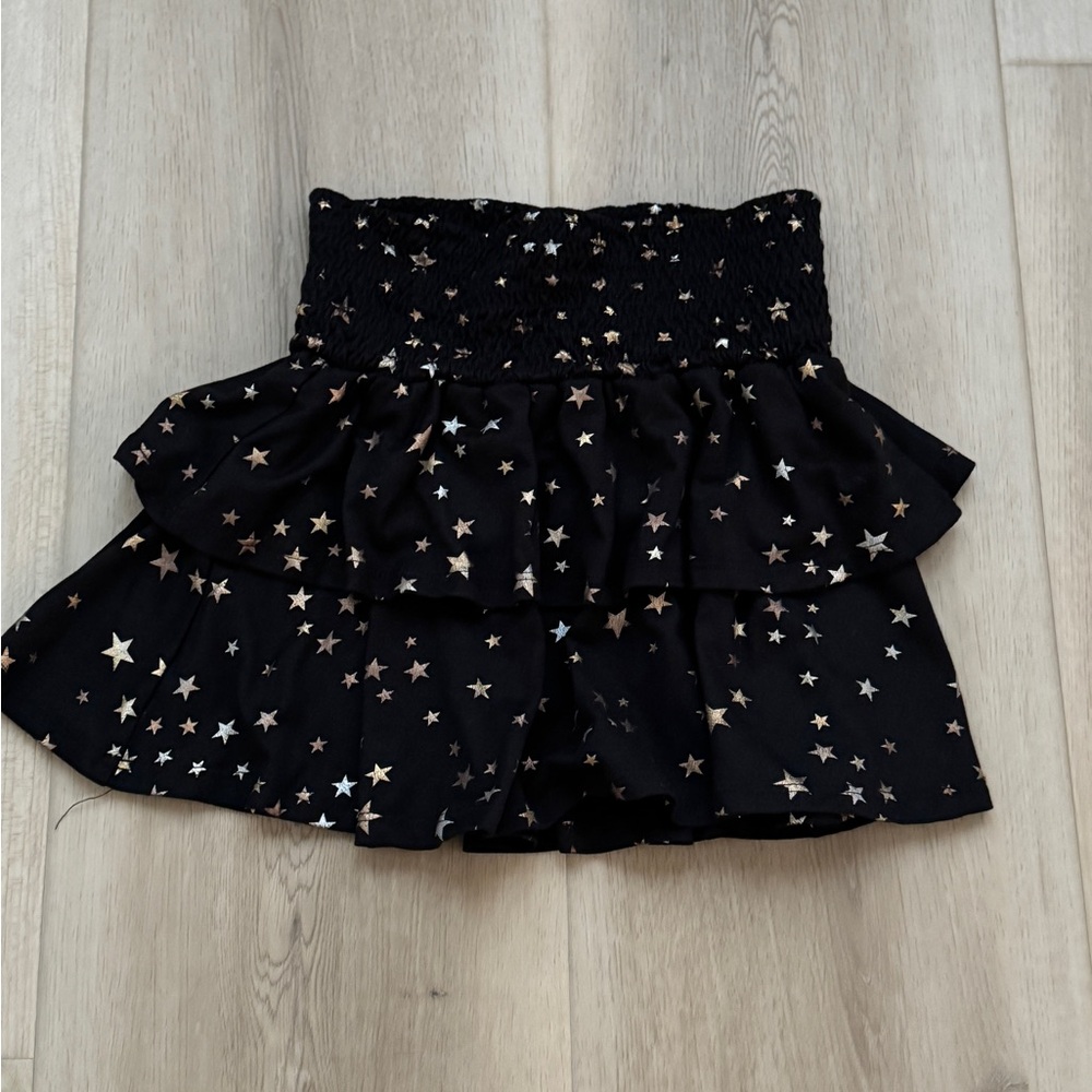 PixieLane Black Star Patterned Skirt